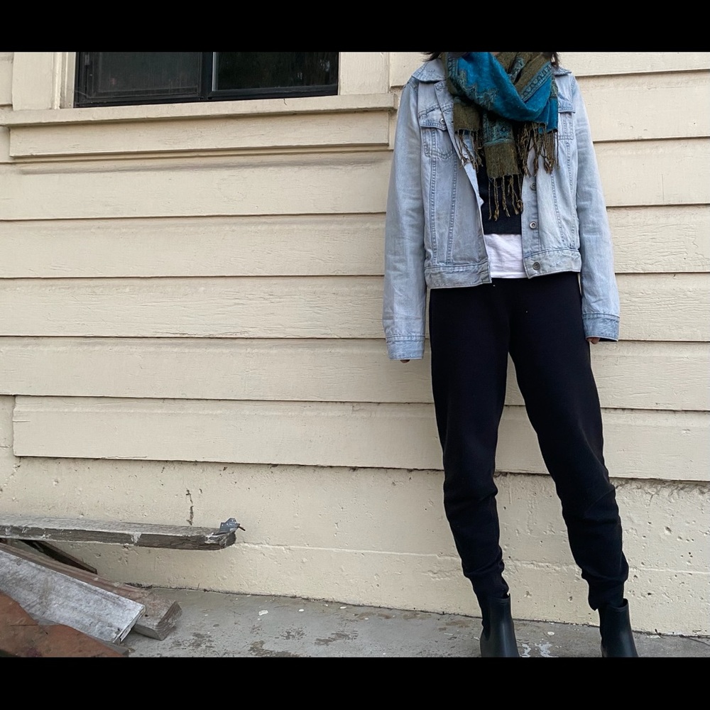 Light colored jean jacket